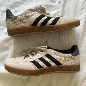 Adidas Gazelle Cream and Black Sneakers